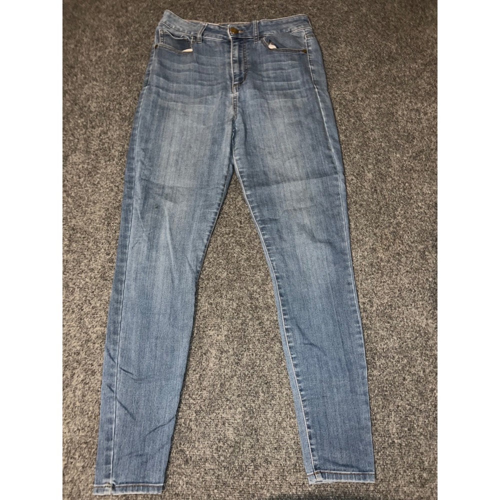 Guess Los Angeles Women Blue Medium Wash Skinny Jeans Size 28 Stretch Denim